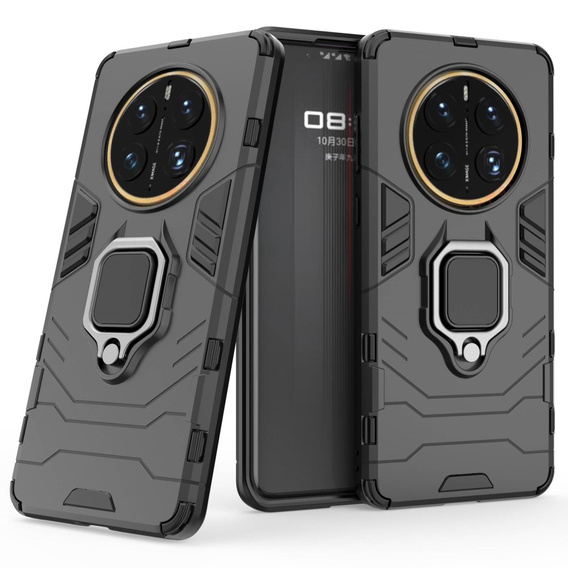 Θήκη για Huawei Mate 50 Pro 4G, Kickstand Ring, μαύρη