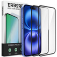 2x Κεραμικό υβριδικό γυαλί ERBORD για iPhone 16 Plus