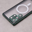 Μαγνητική θήκη MagSafe Dual Glass για Samsung Galaxy S23 Ultra, πράσινη