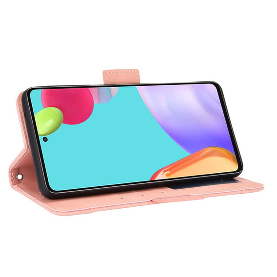 Θήκη με πτερύγιο για Samsung Galaxy A72 5G, Card Slot, ροζ