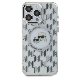 Θήκη Karl Lagerfeld IML Monogram Karl & Choupette Head MagSafe για iPhone 16 Pro