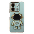 θήκη για το Xiaomi Redmi Note 13 5G, Astronaut, πράσινη + μετριασμένο γυαλί 9H