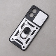 Θήκη για Motorola Edge 40 Neo, CamShield Slide, ασημένιο