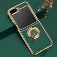 Θήκη για Samsung Galaxy Z Flip 5 5G, Electro Ring, πράσινη