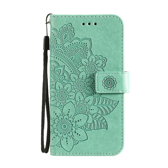 Θήκη με πτερύγιο για Oppo Reno5 Z / A94 / A95 5G, Mandala, πράσινη