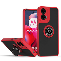 Θήκη για Motorola Moto G24 / G24 Power / G04, Frosted Ring, κόκκινη