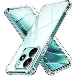 Θήκη για Xiaomi Redmi Note 14 5G, Erbord Dropproof, διαφανής + γυαλί