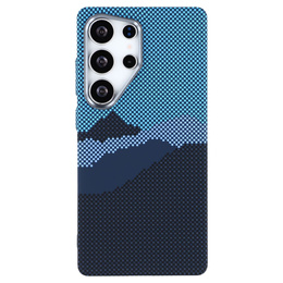Θήκη για Samsung S25 Ultra, ανθρακονήματα MagSafe, μπλε / ναυτικό μπλε