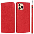 Δερμάτινη θήκη για iPhone 13 Pro, ERBORD Grain Leather, κόκκινη