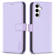 Θήκη με πτερύγιο για Samsung Galaxy S23 FE, BINFEN Wallet, μωβ + γυαλί 9H 