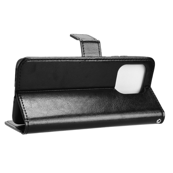 Θήκη με πτερύγιο για Motorola Edge 60 / 60 Fusion, Crazy Horse Wallet, μαύρη