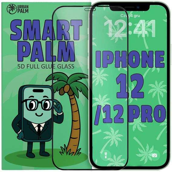 5D Full Glue Smart Palm σκληρυμένο γυαλί για iPhone 12/12 Pro