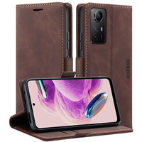 Θήκη για Xiaomi Redmi Note 12S, ERBORD Vintage, πορτοφόλι με πτερύγιο, καφές