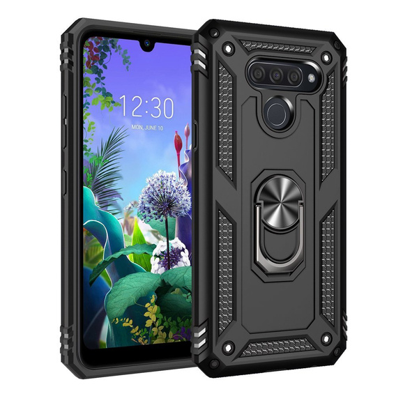 θωρακισμένη θήκη για LG K50 / Q60, Nox Case Ring, μαύρη