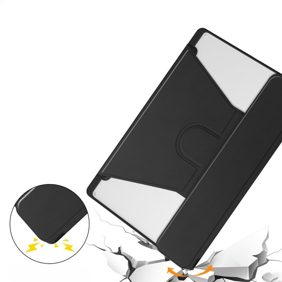 Θήκη πληκτρολογίου για Samsung Galaxy Tab S6 Lite 2024 / 2022 / 2020, Rotary 360° Leather, μαύρη