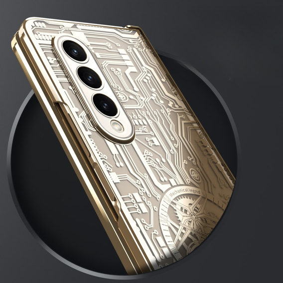 Θήκη για Samsung Galaxy Z Fold 4 5G, Mechanical Legend, χρυσή