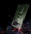 Θωρακισμένη θήκη για Samsung Galaxy Z Flip 4 5G, Dexnor Clip Holder, πράσινη