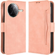 Θήκη με πτερύγιο για Xiaomi Poco F7 Ultra, Card Slot, ροζ