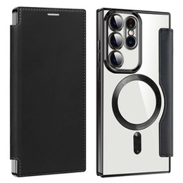 Θήκη με πτερύγιο για Samsung Galaxy S23 Ultra, RFID Wallet MagSafe CamShield, μαύρη