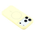 Θήκη σιλικόνης για iPhone 17 Pro Max, για MagSafe, αντικραδασμική, κίτρινη