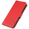 KHAZNEH θήκη RFID για OnePlus 12R, Litchi Texture, κόκκινη