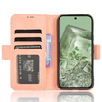 Θήκη με πτερύγιο για Google Pixel 8A, Card Slot, ροζ