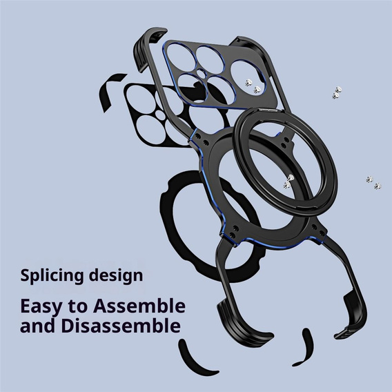 Μεταλλική θήκη με μαγνήτη και βάση για Xiaomi Poco F8 Ultra