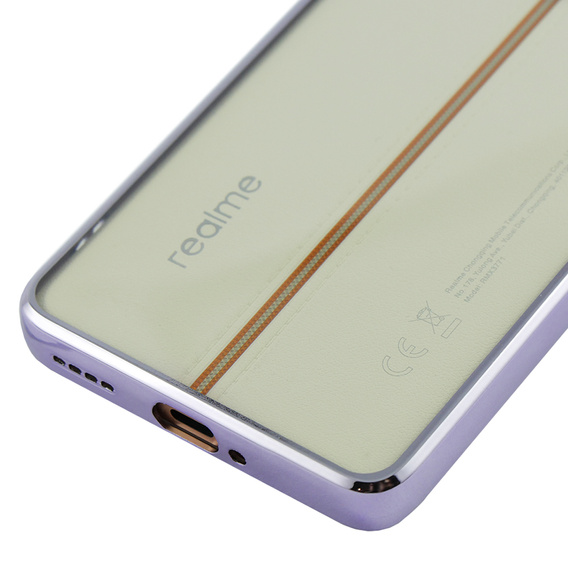 Η θήκη για το Realme 11 Pro 5G / Pro+ 5G, Electroplating Frame, διαφανής / βιολετί