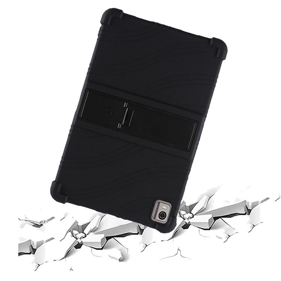 Θήκη σιλικόνης για Nokia T21, Impact, θωρακισμένη, μαύρη