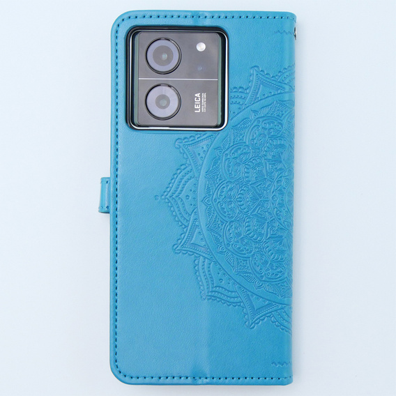 Θήκη με πτερύγιο για Xiaomi 13T / 13T Pro, Mandala, μπλε