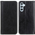 Θήκη για Samsung Galaxy S24, Wallet Litchi Leather, μαύρη