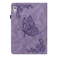 θήκη για το Lenovo Tab M9, Butterfly, μωβ