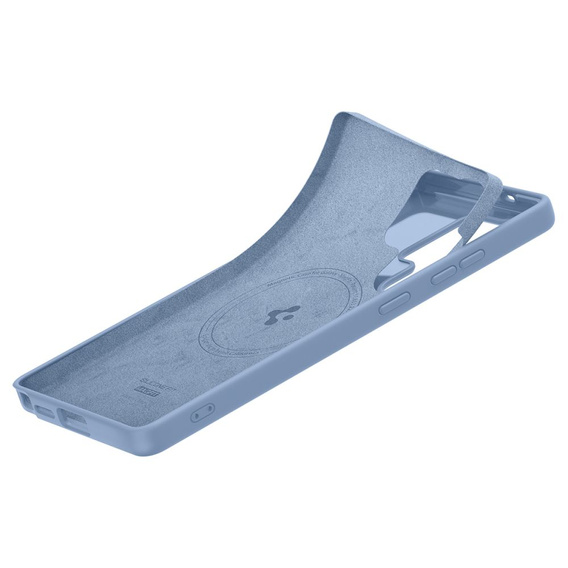 Θήκη Spigen για Samsung Galaxy S25 Ultra, Silicone Fit Mag, μπλε + Μετριασμένο γυαλί