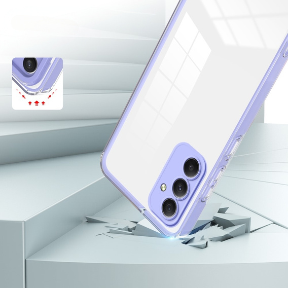 Θήκη για Samsung Galaxy M34 5G, Fusion Hybrid, διαφανής / βιολετί