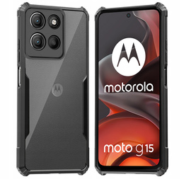 Θήκη για Motorola Moto G15 / Motorola Moto G15 Power, AntiDrop Hybrid, μαύρη