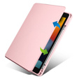 Θήκη για iPad 10.2" 2021/2020/2019 (9/8/7 gen.), με υποδοχή γραφίδας, περιστρεφόμενη κατά 360°, ροζ