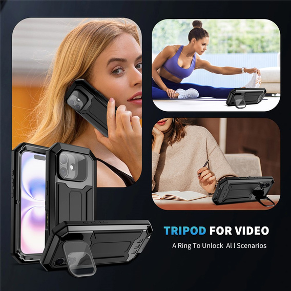 Θήκη R-JUST με προστατευτικό οθόνης και βάση για iPhone 17