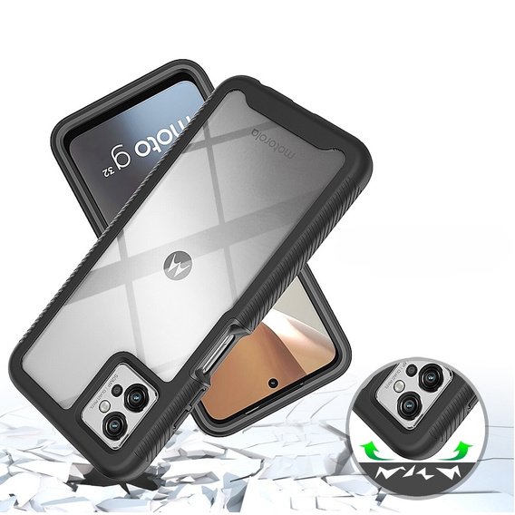 Θήκη για Motorola Moto G32, Shockproof, με μεμβράνη, μαύρη
