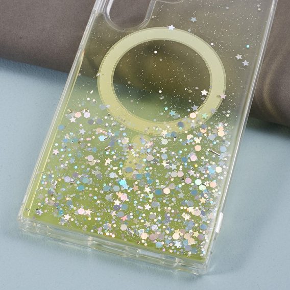 θήκη για Samsung Galaxy S24 Ultra, Glittery, για MagSafe, κίτρινη