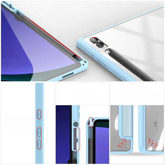 Θήκη για Samsung Galaxy Tab S10 Ultra, Dux Ducis TOBY, μπλε