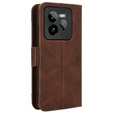 Θήκη με πτερύγιο για Realme GT 7 Pro, Card Slot, καφέ