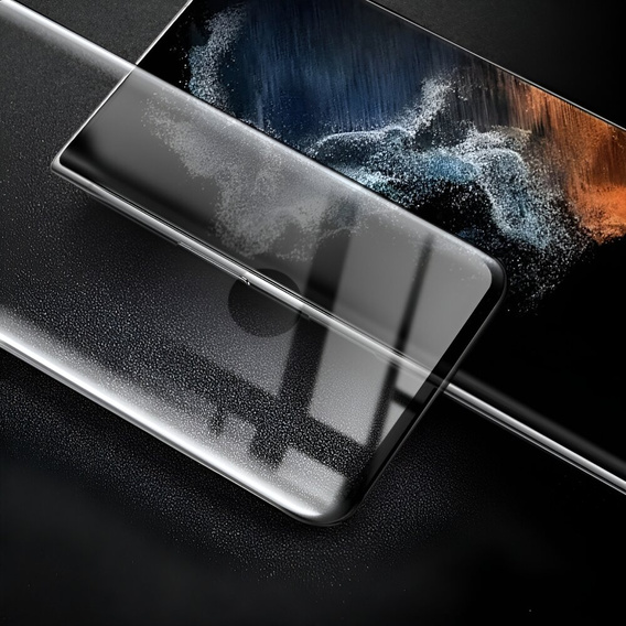 Θήκη για Samsung Galaxy S22 Ultra, για MagSafe, ERBORD Μatt Case, μαύρη + Γυαλί οθόνης