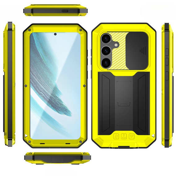 Θωρακισμένη θήκη για Samsung Galaxy S25+ Plus, R-JUST, κίτρινη