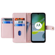 Θήκη με πτερύγιο για Motorola Moto G54 5G, Wallet Zipper Pocket, ροζ