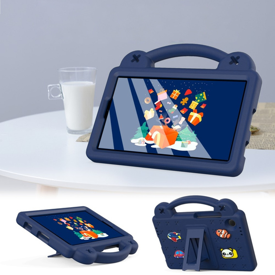 Παιδική θήκη για Samsung Galaxy Tab A9, Cute Patterns, με βάση, σκούρο μπλε