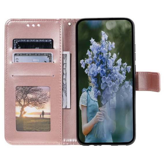 Θήκη με πτερύγιο για Xiaomi Redmi Note 12 4G, Mandala, ροζ rose gold