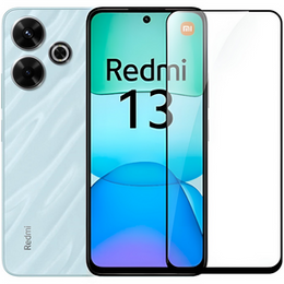 Μετριασμένο γυαλί 3D για Xiaomi Redmi 13, μαύρο πλαίσιο