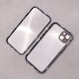 θήκη για το iPhone 13, Magnetic Dual Glass, μαύρη
