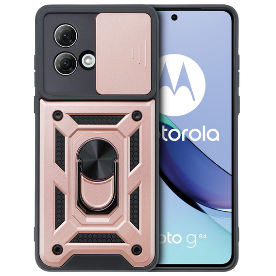 Θήκη για Motorola Moto G84 5G, CamShield Slide, ροζ rose gold