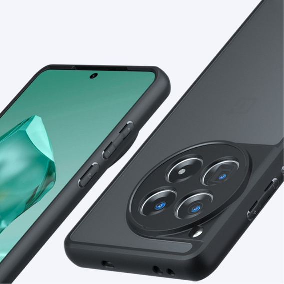 Θήκη για OnePlus 12 5G, Fusion Hybrid, με προστασία κάμερας, διαφανής / μαύρη